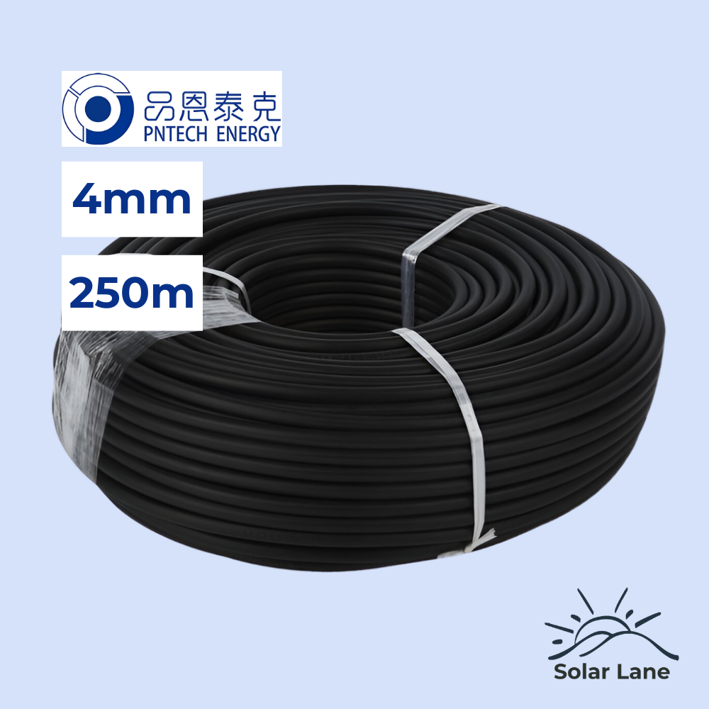 PNTech PV1-F 4mm Solar Cable (Black | 250M Roll)