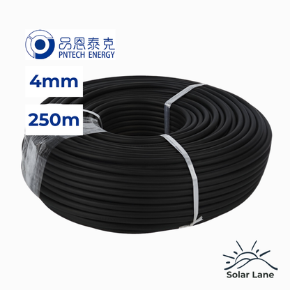 PNTech PV1-F 4mm Solar Cable (Black | 250M Roll)