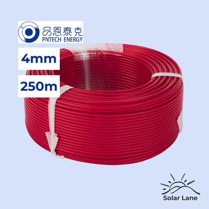 PNTech PV1-F 4mm Solar Cable (Red | 250M Roll)