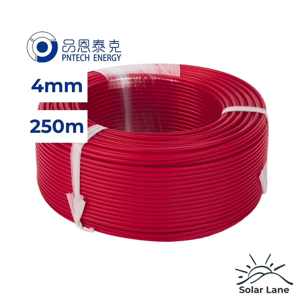 PNTech PV1-F 4mm Solar Cable (Red | 250M Roll)